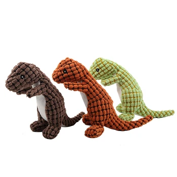 1 шт. Плюшевые игрушки-динозавры для кошек и собак, интерактивные игрушки для жевания собак, Пищащие товары для домашних животных с плюшевой начинкой