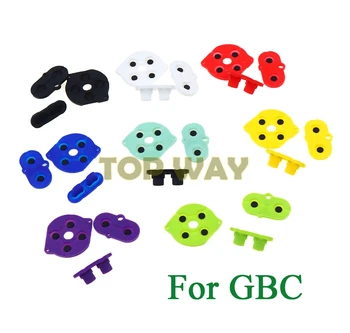 50 комплектов для Nintendo Game Boy, Цветная кнопка, силиконовая резиновая прокладка, проводящая A B, Выбор запуска для GBC