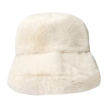 Женская шляпа Модная женская пушистая яркая шляпа-ведро с короткими полями для повседневной носки Женская панама