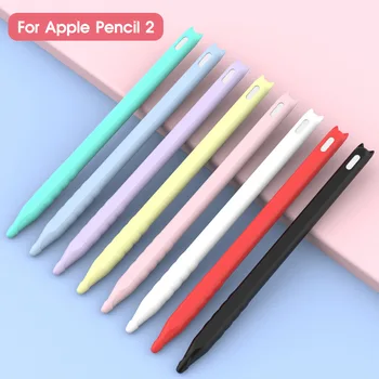 Защитный чехол с милыми кошачьими ушками для чехла Apple Pencil 2, силиконовый чехол-пенал для планшета Apple 2, переносной чехол для сенсорного стилуса