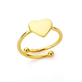 Модное кольцо в форме сердца с регулируемым отверстием, Женское свадебное кольцо на палец, Подарок на Помолвку, Ювелирные изделия