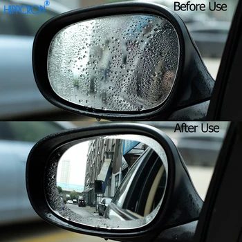 Наклейка для автомобиля с защитой от запотевания, Прозрачная пленка для автомобильного зеркала заднего вида, Защитная пленка для автомобильного зеркала заднего вида, водонепроницаемая 2 шт./компл.