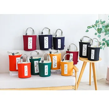 Новая модная холщовая сумка для ланча студенческая сумка для ланча, изоляционная сумка для ланча, офисная сумка для школьного пикника, изоляционная сумка для риса