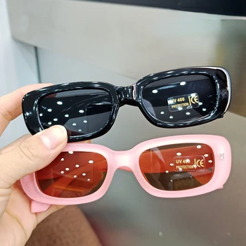 Новые детские солнцезащитные очки с овальным оттенком, яркие детские солнцезащитные очки ярких цветов, солнцезащитные очки в стиле ретро для девочек, очки для мальчиков