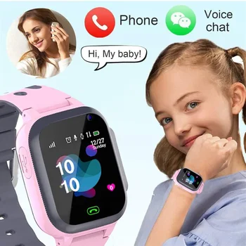 Новые детские умные часы, призыв к детям SOS Life, водонепроницаемые умные часы, SIM-карта, отслеживание местоположения в фунтах стерлингов, подарок для мальчиков и девочек