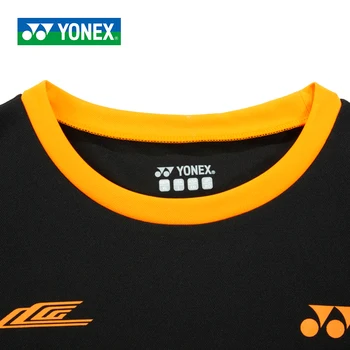 Новые мужские футболки для бадминтона Yonex, Дышащая комфортная быстросохнущая спортивная футболка в стиле фитнеса Lee Chong Wei с коротким рукавом