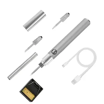 Паяльник с паяльной проволокой USB с подставкой для паяльника, Беспроводная электронная паяльная ручка для сварки электронных изделий