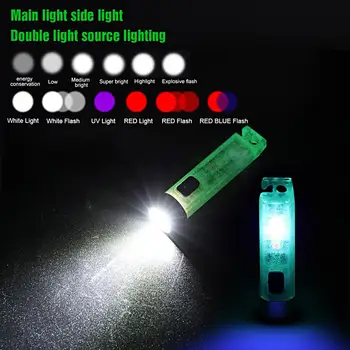 Подсветка ключа USB Перезаряжаемый Магнитный поглощающий Длительное время ожидания Брелок для ключей высокой яркости Лампа-фонарик Карманный фонарик