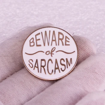 Саркастический значок с надписью sarcasm Круглые булавки для кнопок