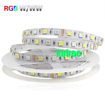 Светодиодная лента 5050 RGBW DC12V 60 светодиодов / м RGB + белый / RGB + Теплый белый Гибкий светодиодный светильник 5 м/лот