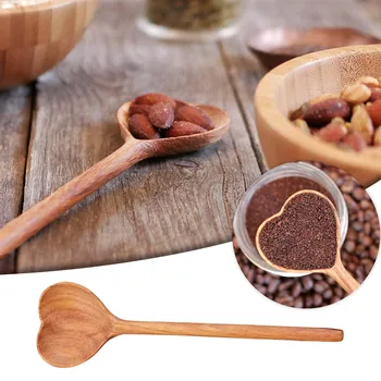 Удивительный прочный деревянный набор кухонной утвари Лопатка Инструменты для приготовления пищи Многоразовая деревянная элегантная посуда