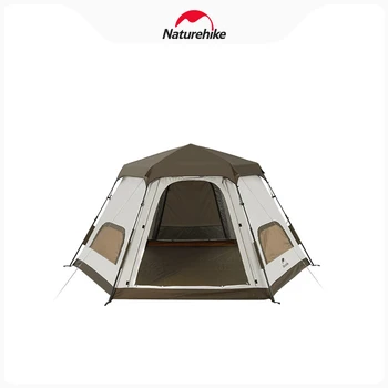 Шестиугольная автоматическая палатка для кемпинга Naturehike, защищающая от дождя и солнцезащитного крема, большая палатка для кемпинга