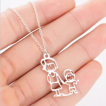 1 шт. ожерелье с подвесками для матери и ребенка, детское ожерелье, женское ожерелье, бижутерия, подарок, нержавеющая сталь