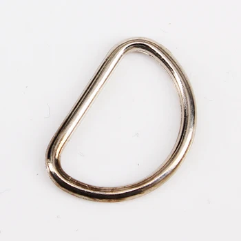 100 шт 20 мм Серебряное металлическое кольцо из сплава D, пряжка D-типа, Застежки для ремня для обуви, сумки, Крючки для одежды, Зажимы, Аксессуары K411