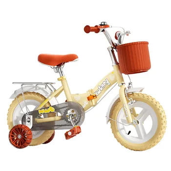 12-дюймовый детский велосипед для мальчиков и девочек, складной велосипед из высокоуглеродистой стали, расширяющий нескользящие шины, Предохранительный двойной тормоз