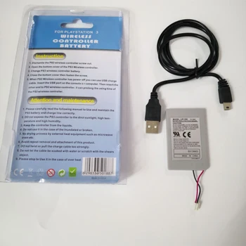 1шт 3.7 V 1800mah аккумулятор зарядное устройство USB кабель для Sony для PlayStation 3 для PS3 беспроводной контроллер замена клеток