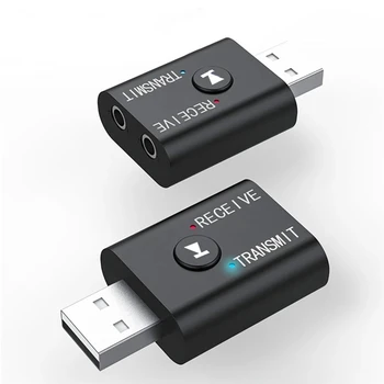 2 В 1 USB Беспроводной Bluetooth-Совместимый Адаптер 5.0 Передатчик Приемник Для Компьютера Телевизора Ноутбука Динамик Гарнитура HiFi Микрофон