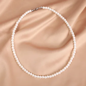 2023 Новое Простое ожерелье из пресноводного жемчуга с имитацией Европейских и американских женских украшений с цепочкой на ключицу Горячие Подарки