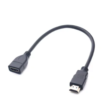 30 см HDMI-совместимый удлинительный кабель-адаптер с разъемом 1080P между мужчинами и женщинами HD-удлинитель для компьютера, HDTV-проектора PS3 PS4