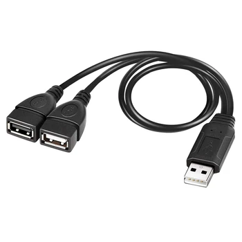 3X USB-кабель-разветвитель, USB 2.0 A от мужчины к двойной USB-розетке Y Кабель-разветвитель для зарядного устройства