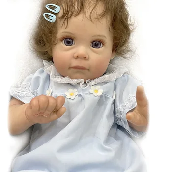 55 см Высококачественная возрожденная малышка ручной работы Maggi С подробными реалистичными волосами ручной работы, коллекционная художественная кукла, Кукольная игрушка