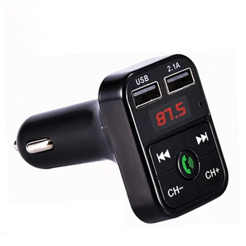 B2 Двойная USB-зарядка, Bluetooth FM-передатчик, музыкальный MP3-плеер, автомобильный комплект, поддержка громкой связи, TF-карты и U-диска