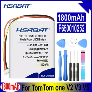 HSABAT F650010252 F709070710 Аккумулятор емкостью 1800 мАч для TomTom one V2 V3 V5 XL, ONE 3RD EDITION DACH ONE EUROPE Версии 3 One XL GPS