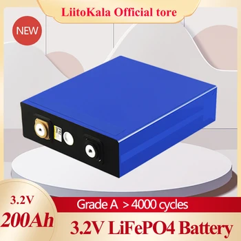 LiitoKala 3,2 в 200Ah LiFePO4 Литиевая батарея 600A 3C с высоким расходом для электромобиля с солнечным инвертором 12 В 24 В 48 В, гольф-кар с солнечным инвертором