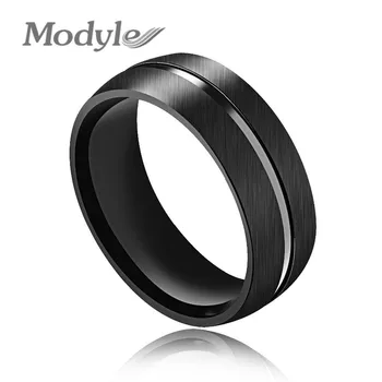 Modyle 2023 Новое модное панк-рок черное кольцо из нержавеющей стали крутое мужское кольцо свадебные украшения