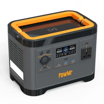 PowMr Home Outdoor Solar Power Bank 600W 120V/240V 577AH Беспроводная зарядка Литиевой батареи на случай перебоев в работе Портативный источник питания