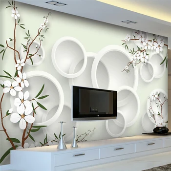 wellyu papel de parede Обои на заказ Современный бутик элегантные свежие цветы 3D гостиная ТВ фон настенный гобелен