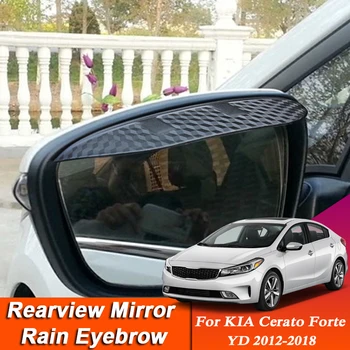 Автомобильный стайлинг Для KIA Cerato Forte YD 2012-2018 Зеркало Заднего Вида Из Углеродного Волокна Для Бровей Дождевик Для Защиты От дождя Внешний Аксессуар