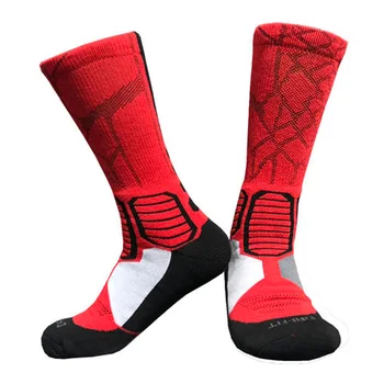 Баскетбольные носки, мужские полотенца, противоскользящие тренировочные носки для бега, взрослые Профессиональные Элитные Баскетбольные носки, Спортивные чулки на открытом воздухе.
