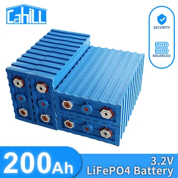 Батарея Lifepo4 200AH 3.2V Литий-Железо-Фосфатная Перезаряжаемая DIY Cell 12V 24V 36V Для Яхтенного Вилочного Погрузчика Солнечных Лодок RV Golf Carts