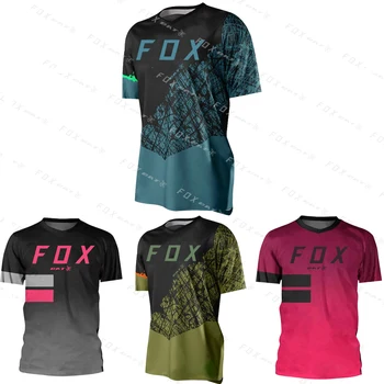 Быстросохнущая рубашка с короткими рукавами, одежда для мотокросса Bat Fox, одежда для горных эндуро, платье для велоспорта, мужская футболка MTB