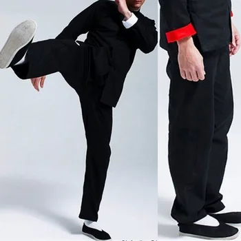Винтажная китайская униформа Вин Чун Кунг-фу, костюмы для боевых искусств Тай-чи, классические хлопковые брюки.