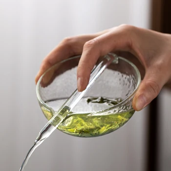 Дренажная чаша с рисунком молотка Способ замачивания Стеклянная кофеварка для приготовления чая Gongdao Cup Maker Зеленый Японский набор