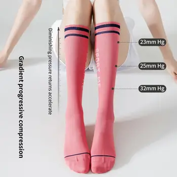 Женские чулки, износостойкие компрессионные чулки, сверхмягкие, предотвращающие усталость, модные носки с защитой от трения, впитывающие пот