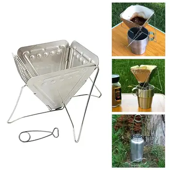 Кофейная воронка, фильтр для кемпинга, складной держатель для капельниц, кофейная плита, фильтр для кофейной гущи, Походная посуда для приготовления пищи
