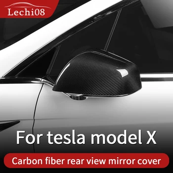 Крышка зеркала заднего вида для tesla model X аксессуары 2016-2024 2023 автомобильные аксессуары esla model X carbon/аксессуары