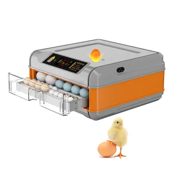 Мини-инкубатор для инкубации яиц на 64 яйца Полностью автоматические Бытовые Инкубаторы для переворачивания яиц