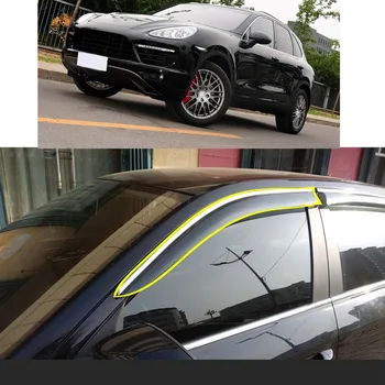 Наклейка на автомобиль, Пластиковое оконное стекло, ветровой козырек, защита от дождя/солнца, вентиляционное отверстие для PORSCHE Cayenne 2011 2012 2013 2014 2015 2016 2017 2018
