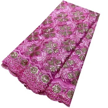 Новейшая Розовая Африканская кружевная ткань с золотыми блестками, Африканская кружевная ткань, Нигерийский Французский Тюль, кружевная ткань для свадьбы T521