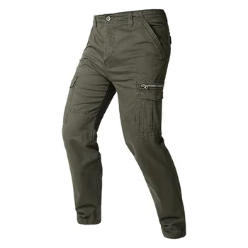 Новые брюки-карго, мужские модные брюки для бега трусцой, однотонные повседневные брюки, военные спортивные брюки, мужские хлопковые спортивные брюки с несколькими карманами.