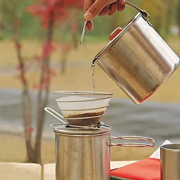 Новый 1 шт. кофейный фильтр для кофе на открытом воздухе кемпинг подставка для капельниц для кофе Складная воронка Фильтровальная чашка из нержавеющей стали ручная стирка кофейный фильтр