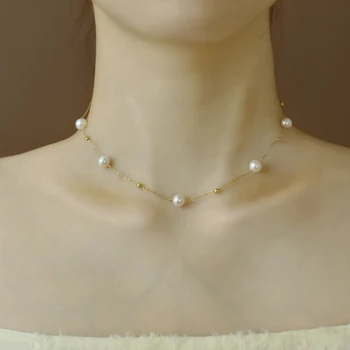 Ожерелье из натурального пресноводного жемчуга 
