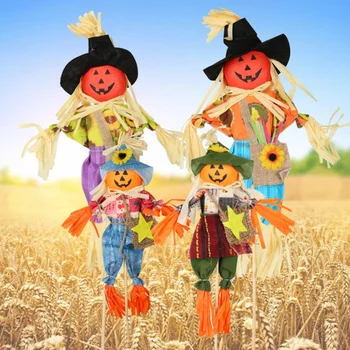 Осень Осенний урожай Кукла-пугало Украшение для сада Домашний двор День благодарения Хэллоуин Украшения для вечеринок