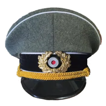 Офицерская шляпа фельдмаршалов немецкой армии времен Второй мировой войны, генералы высшего ранга, Серая Этикет-кепка для косплея из коллекции фильмов или телешоу