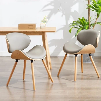Садовые стулья для столовой, Современный дизайн для кемпинга, Свадебные стулья для маникюра и макияжа из кожи и дерева, мебель для мероприятий jyxp